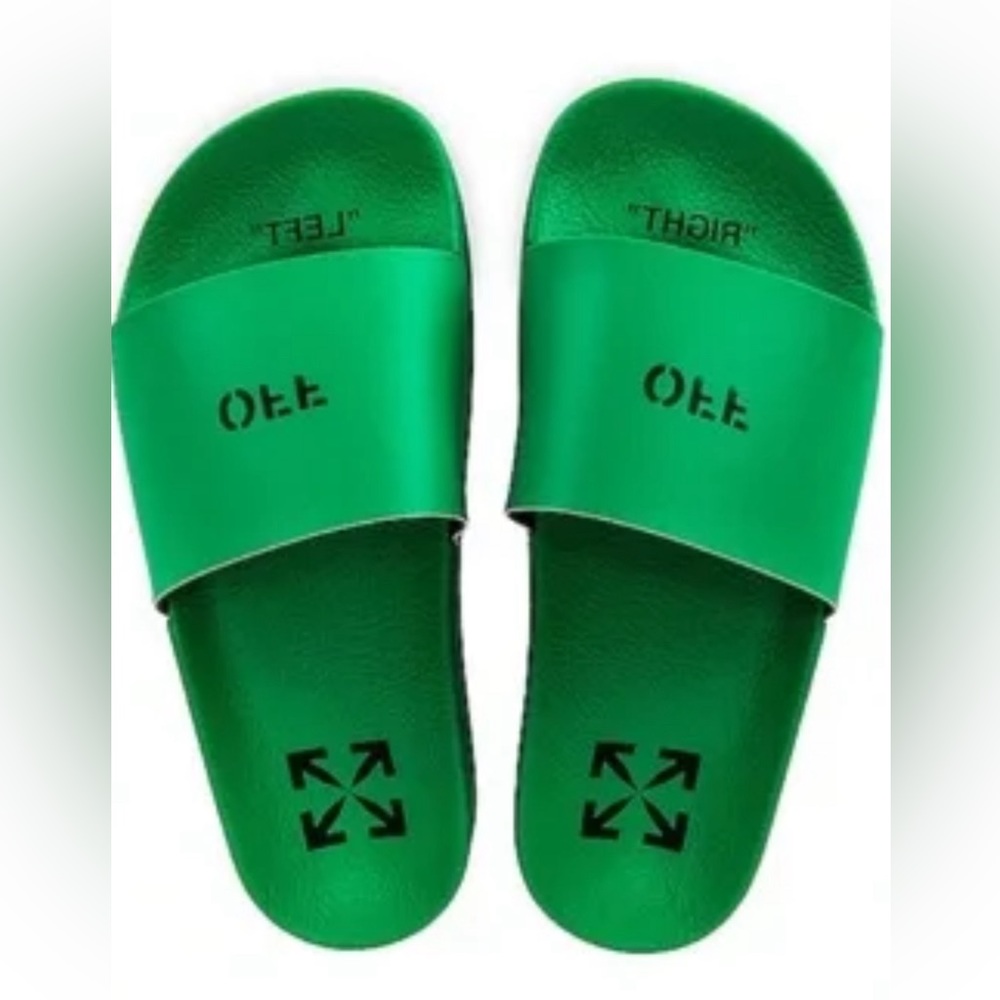 Off-White c/o Virgil Abloh™ Stamp Logo Graphic Pool Slide Sandals